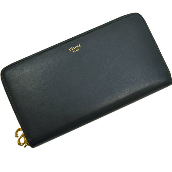 Celine Leather Long Wallet Black - Picture 4 of 6